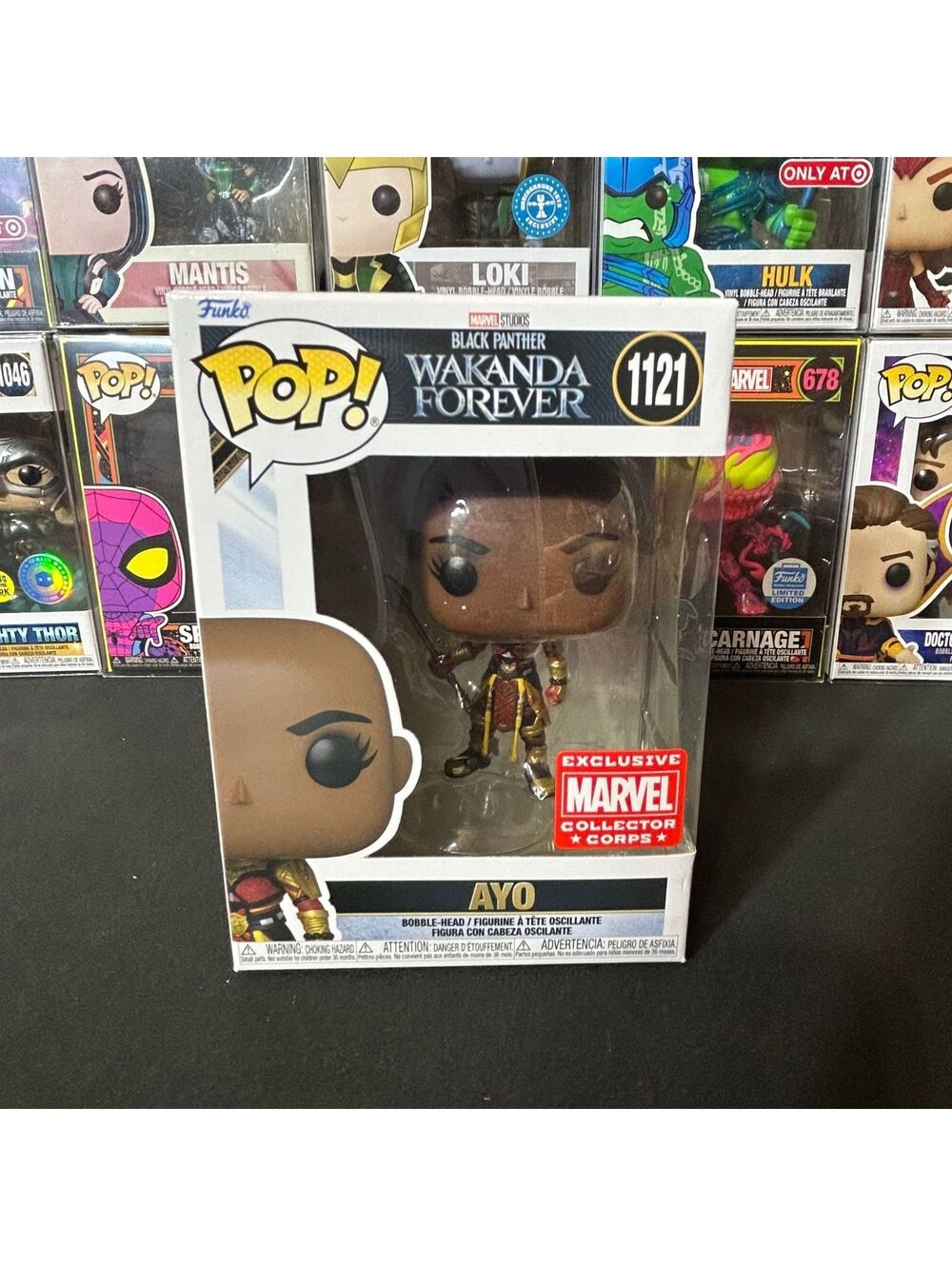 Funko Pop Marvel Black Panther Wakanda Forever Ayo 1121 Collector Corps Exc
